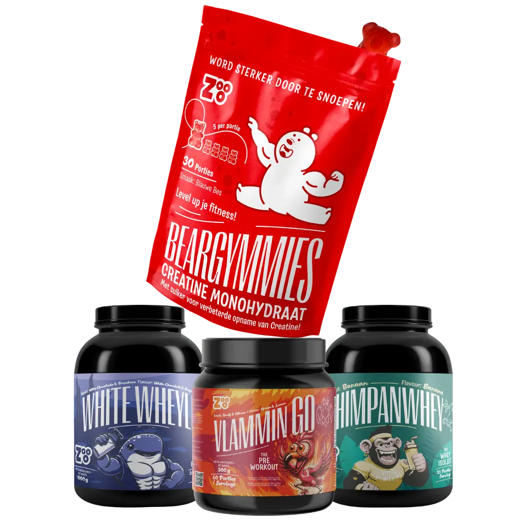 Creatine Beargymmies met Whey Isolate en Pre workout supplementen van Zooo Nutrition