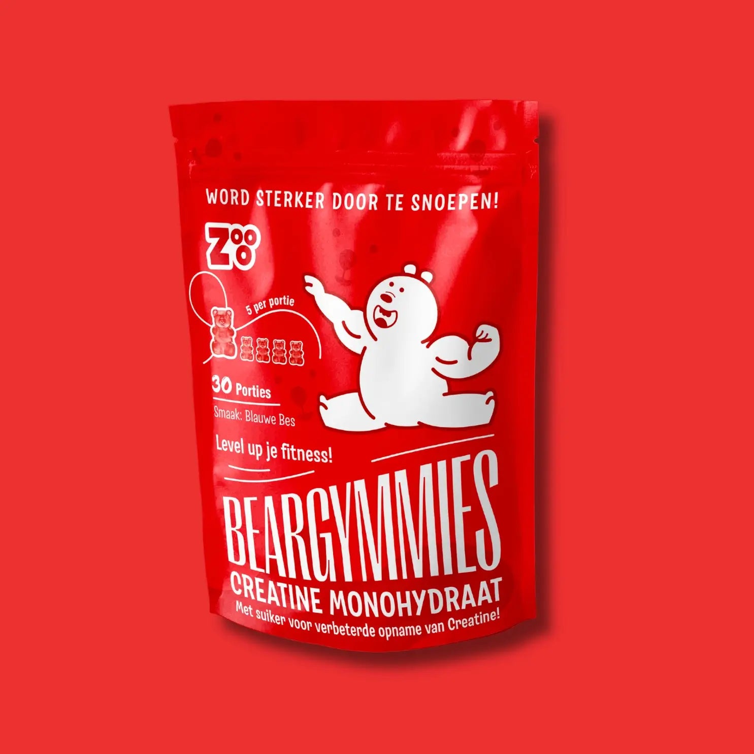 Verpakking van Zooo Nutrition Beargymmies creatine gummy bears