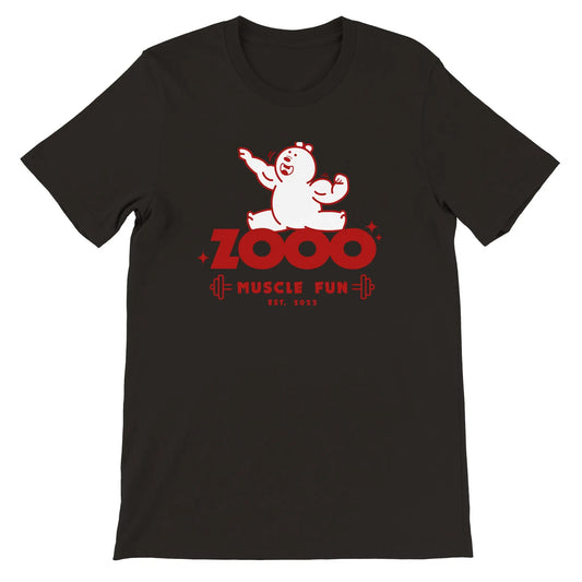 Zwart t-shirt met Powerpose design van Zooo Nutrition