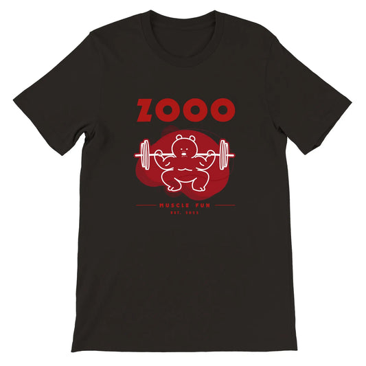 Zwart t-shirt met rood squathero design van Zooo Nutrition