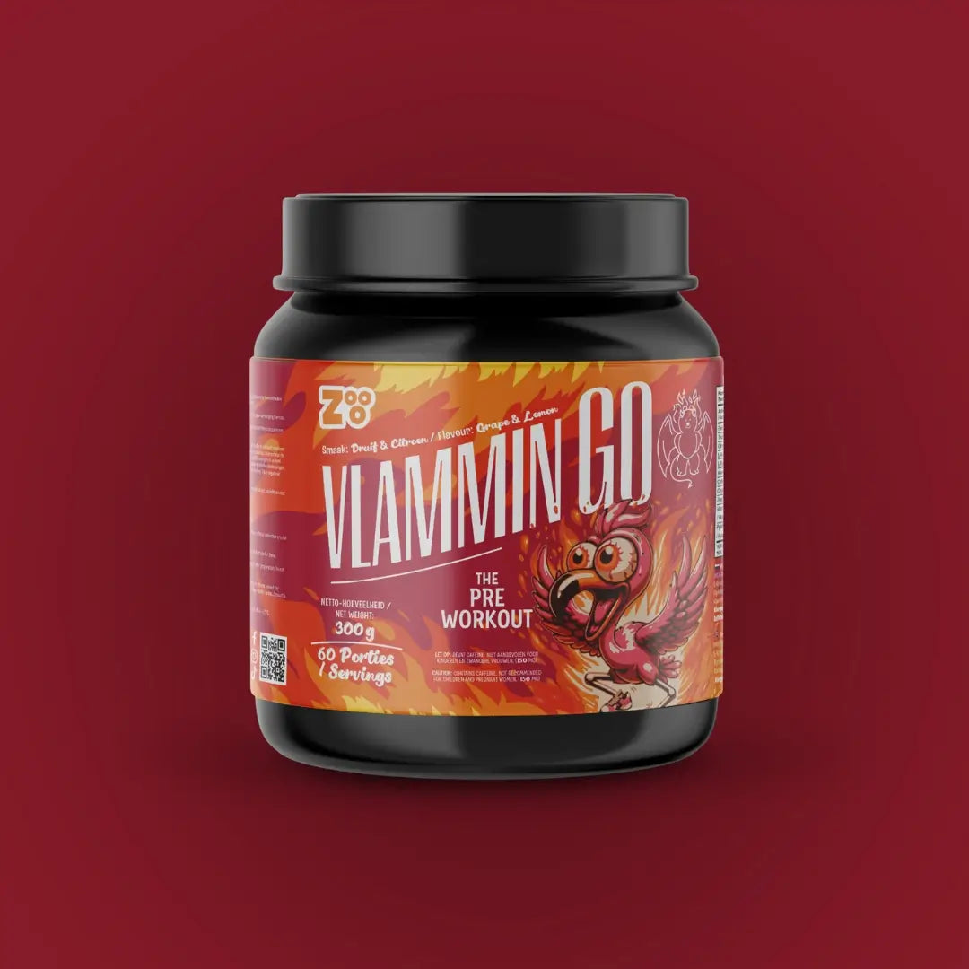 Vlammingo Pre-Workout - druif/citroen smaak, 60 servings